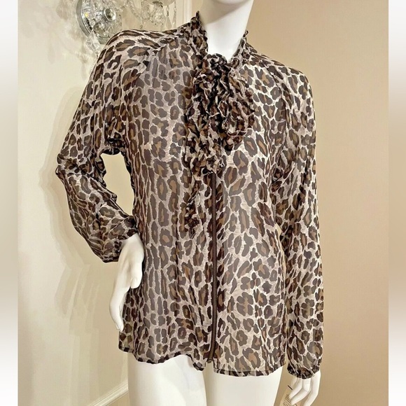 BLUMARIME Leopard Print Blouse Size 46IT NWT - Picture 11 of 11